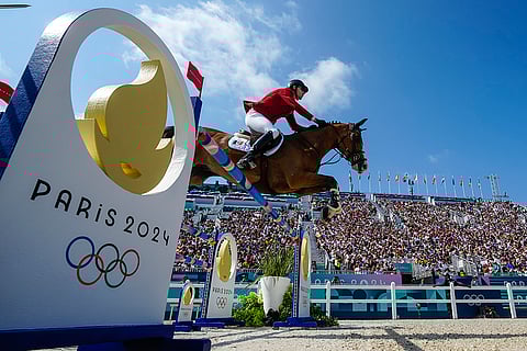 arlos Hank Guerreiro competes equestrian team jumping qualifier